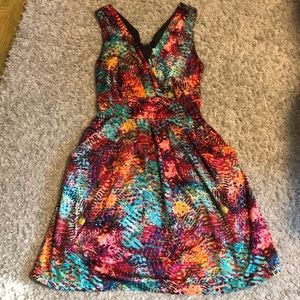 Adorable multicolor tea dress by Dressbarn